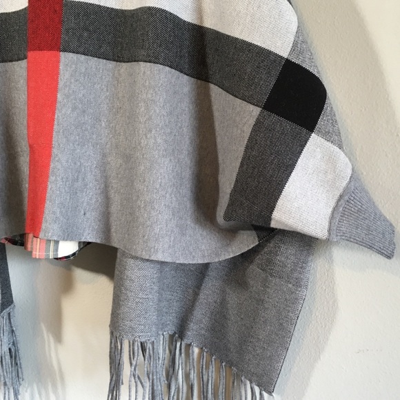 Plaid Sweater Cardigan Wrap Oversized Pattern - Picture 7 of 8